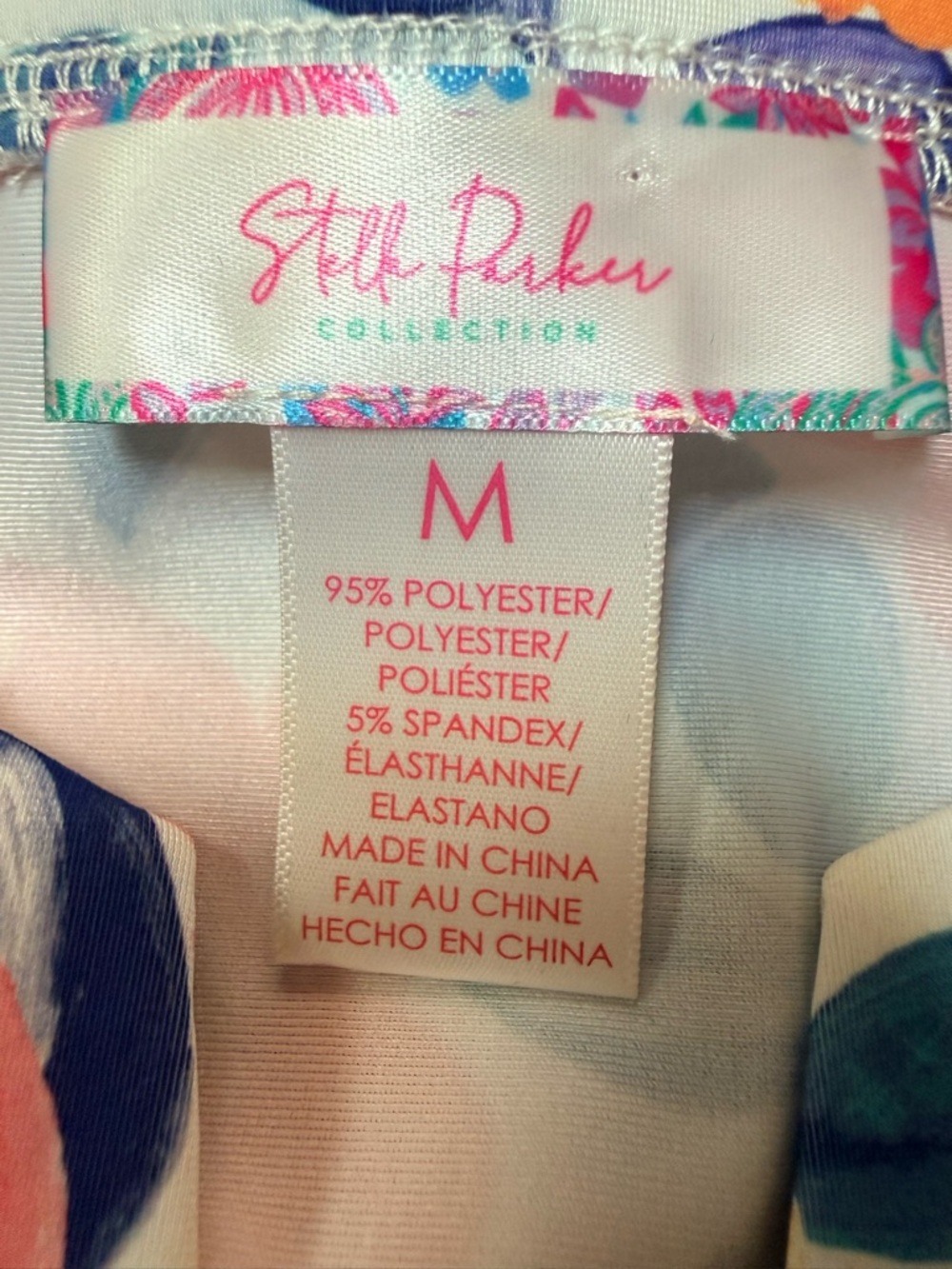 Stella Parker Floral Sleeveless Shift Dress Size M Pink Blue Spring Summer - Picture 2 of 10